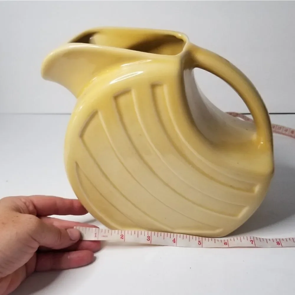 Alamo refrigerator pitcher pottery vintage yellow